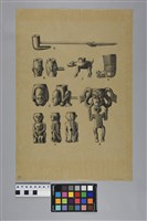 藏品(陳奇祿手稿-排灣族的木製煙斗)的圖片